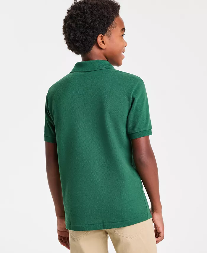 Хлопковая поло Petit Piqué для мальчиков 8-20 лет Lacoste, зеленый — фото 3