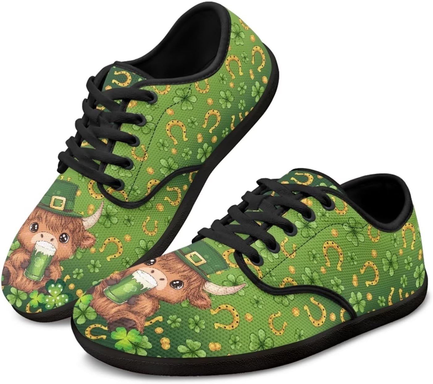 

Кроссовки на шнуровке с графическим принтом Chaqlin, St. Patrick's Day West Highland Cattle