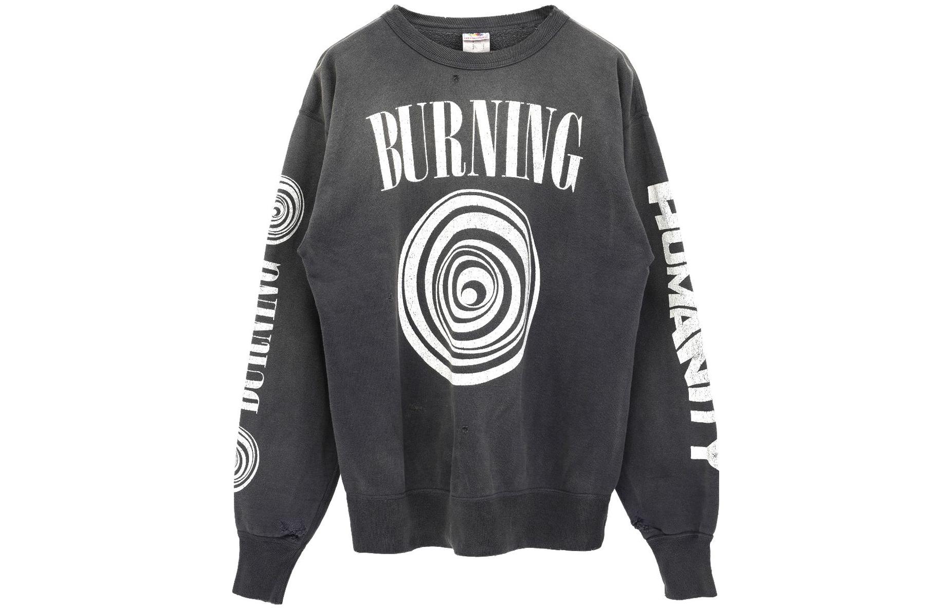 

Толстовка Burning Crewneck SAINT Mxxxxxx, черный