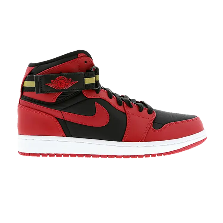 

Кроссовки Air Jordan 1 High Strap 'Black Gym Red', черный