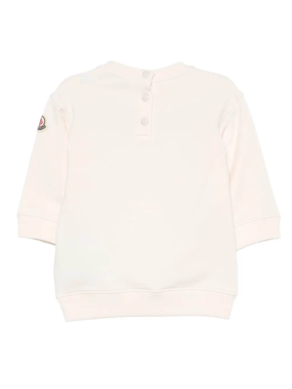 Толстовка с оборками и нашивкой-логотипом Moncler Enfant, розовый — фото 2