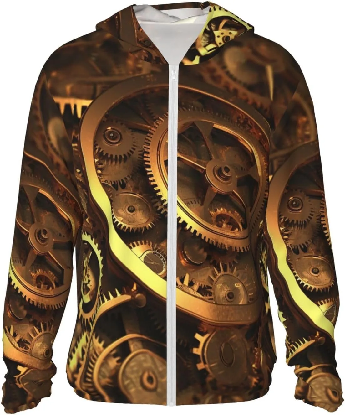 

Мужская толстовка с защитой от солнца UPF 50+ Cool Steampunk Gears DWVTSLH