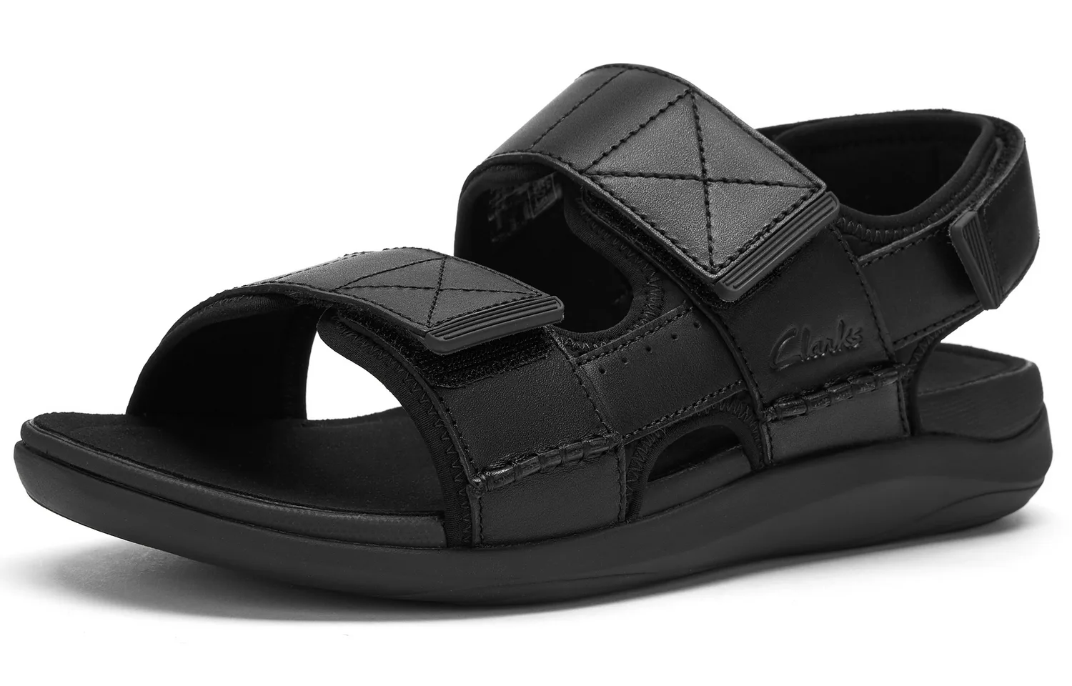 Clarks Пляжные сандалии из коровьей кожи для мужчин черные — фото 2