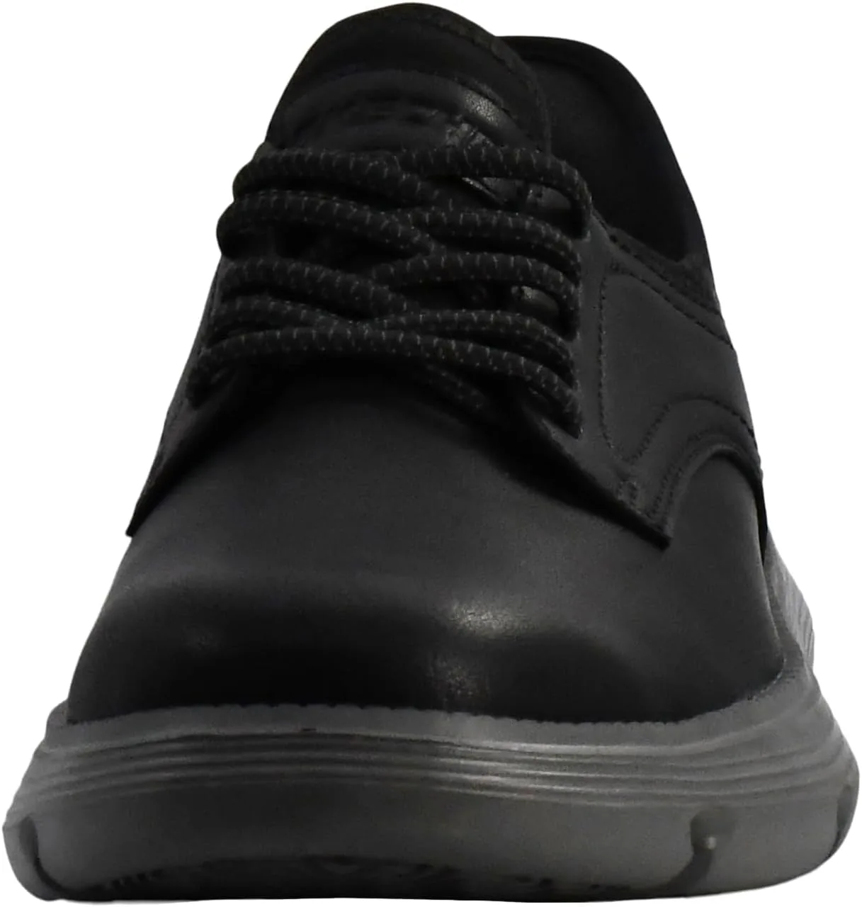 Мужские слипоны Skechers USA Garza - Gervin с простым носком и эластичным шнурком, черный — фото 2