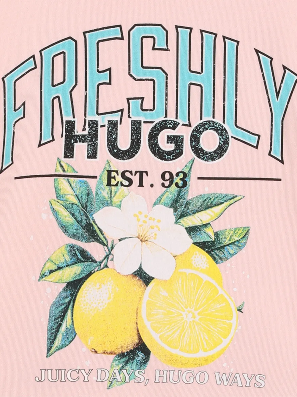 Толстовка с цветочным принтом Hugo Kids, розовый — фото 3