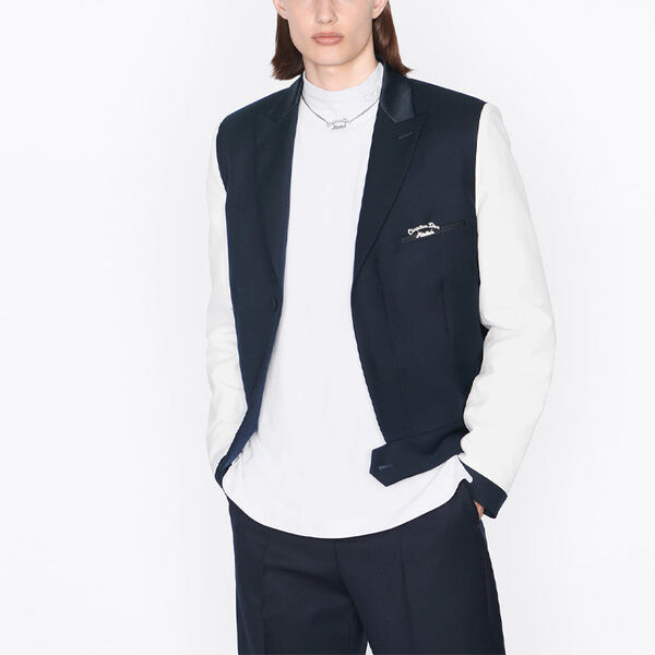 Футболка men's ss22 logo plain weave knit long sleeves white t-shirt Dior, белый — фото 4