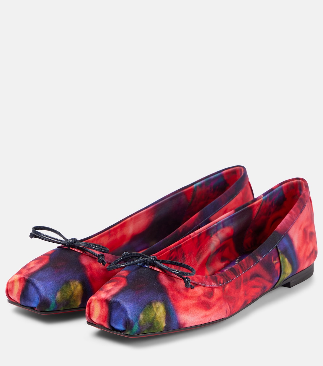 Балетки Mamadrague из цветного сатина Christian Louboutin, Multi/Lin Multi — фото 4