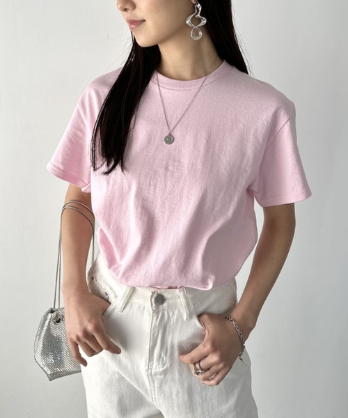 

Футболка с коротким рукавом, однотонная, с круглым вырезом, свободного кроя, 100% ультрахлопок, 178 г GILDAN, светло-розовый