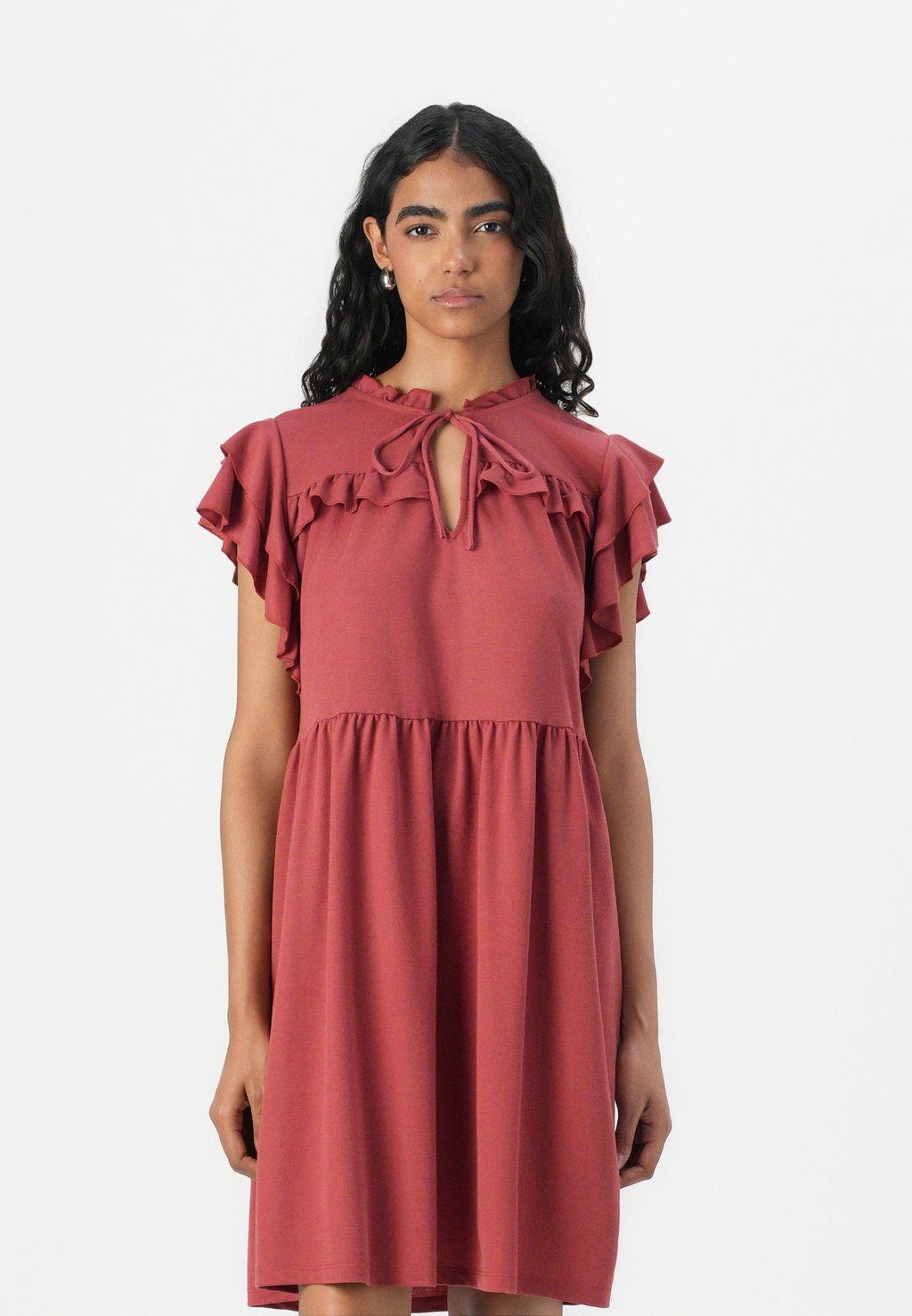 

Повседневное платье VMANINA SHORT FRILL DRESS Vero Moda, красный