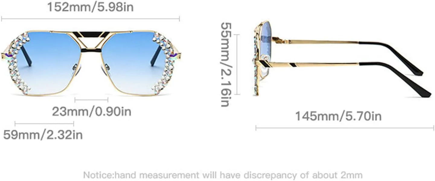

Солнцезащитные очки Willochra с двойным лучом и стразами, большие, модные, для мужчин и женщин, квадратные, стильные, с защитой от УФ-излучения UV400, F27, C1