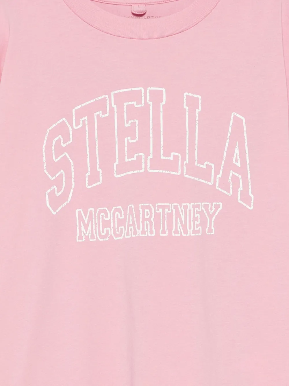 Хлопковая футболка с логотипом Stella McCartney Kids, розовый — фото 3