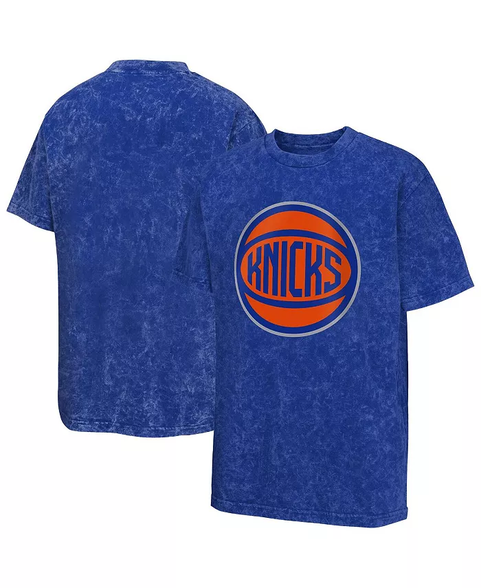 

Мужская футболка New York Knicks Rugged Defense синего цвета Outerstuff