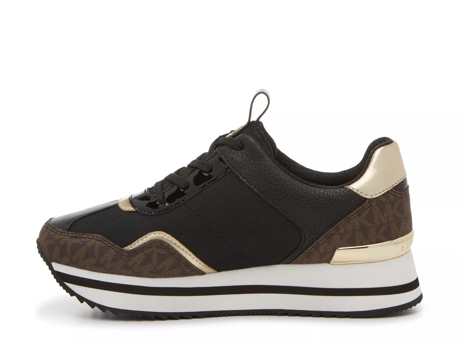 Кроссовки Michael Michael Kors Raina Sneaker - Women's, черный/коричневый/золотой — фото 3