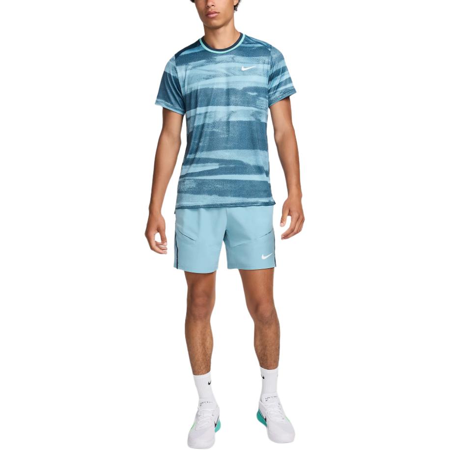 Футболка для тенниса Court Advantage Dri-FIT Nike, бирюзовый — фото 4