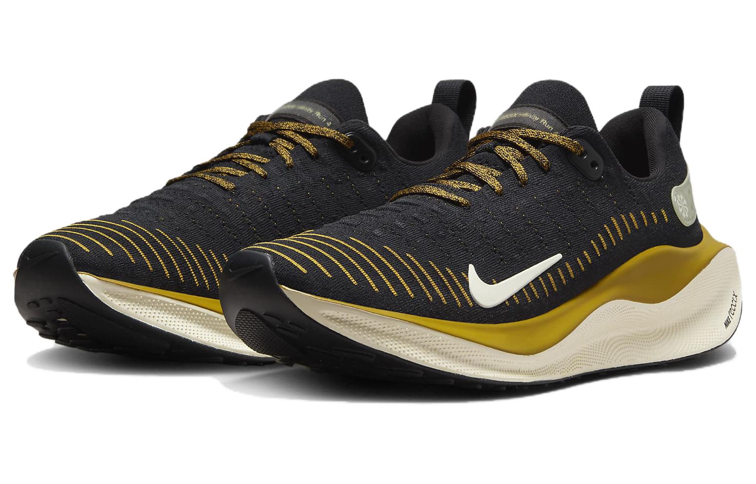 Nike ReactX Infinity Run 4 Black Bronzine, черный желтый — фото 3