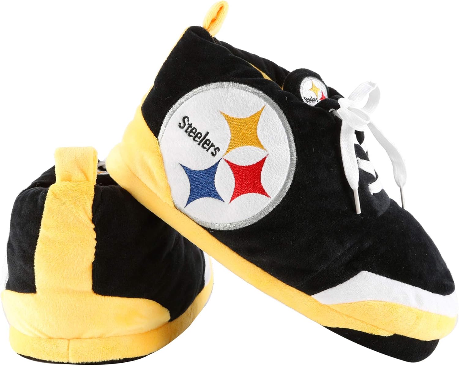 Мужские плюшевые тапочки-кроссовки FOCO с логотипом команды НФЛ, Pittsburgh Steelers 9-10 Pittsburgh Steelers — фото 4