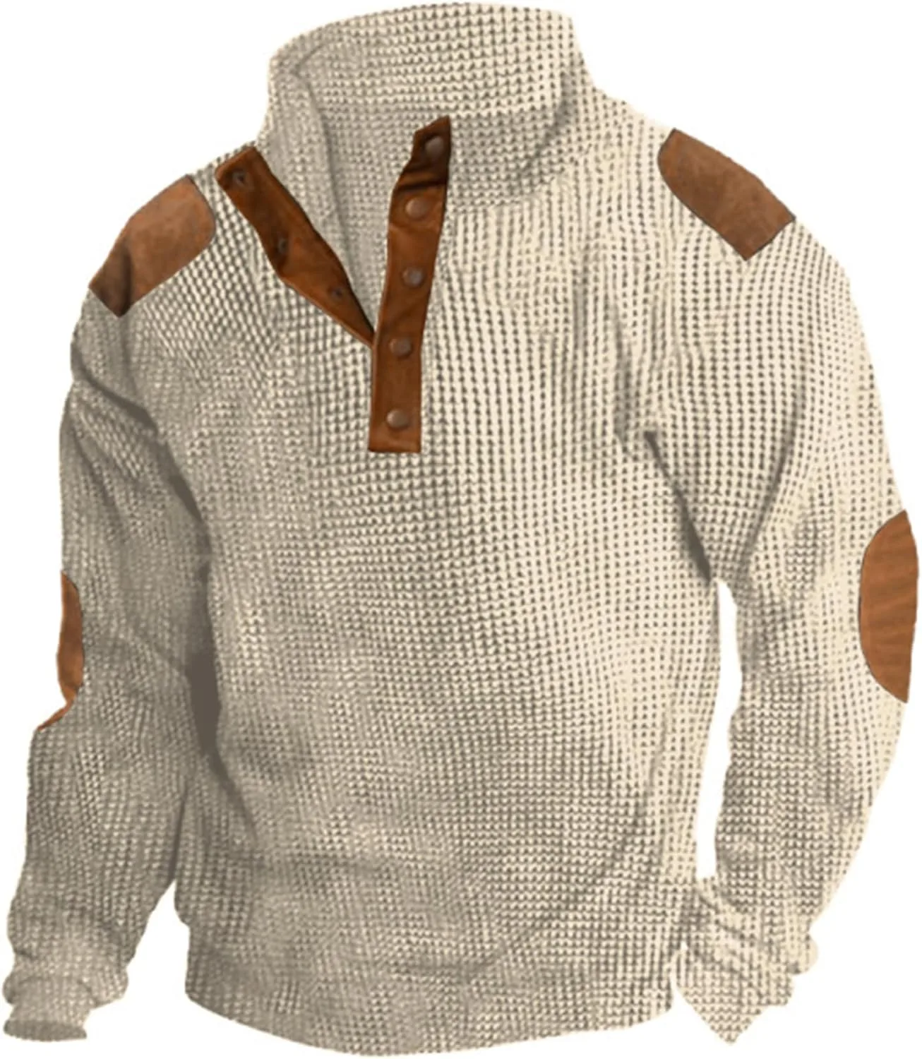 

Мужской повседневный свитер с длинным рукавом и пуговицами