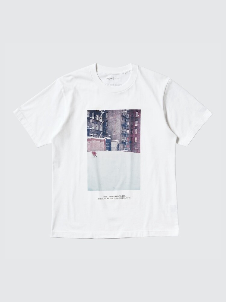 

Футболка с рисунком "мир для всех" Uniqlo, цвет 00 белый