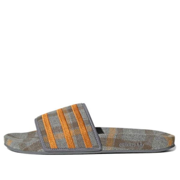 

Тапочки adilette slide 'cozy pack - focus orange grey' Adidas, серый