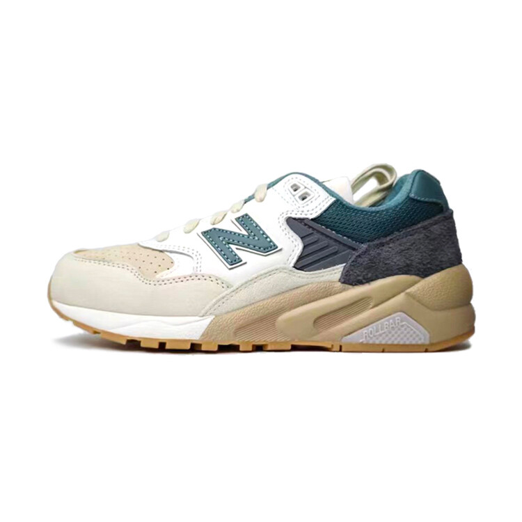 Кроссовки New Balance NB 580 Lifestyle Unisex, бежевый/белый/темно-серый/зеленый