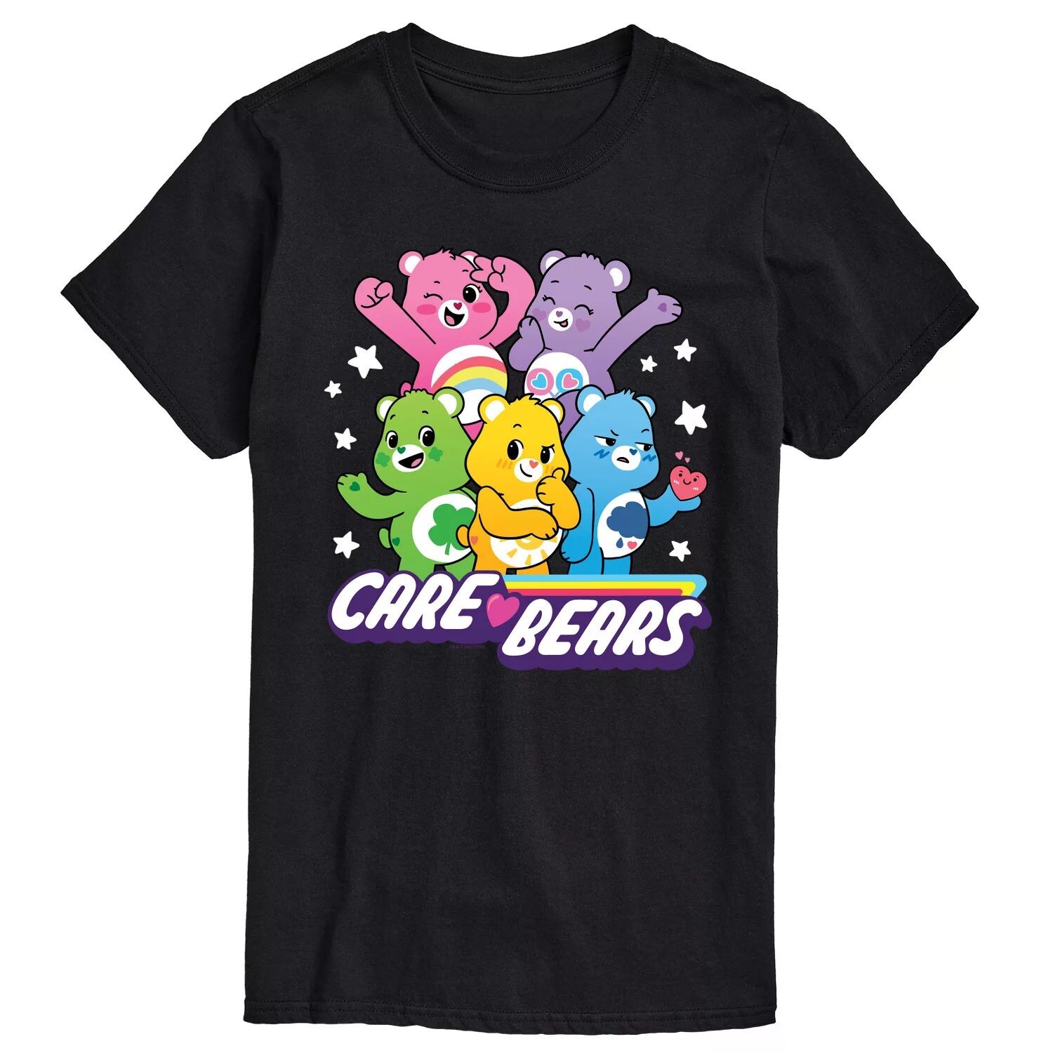 

Футболка с рисунком основной группы Big & Tall Care Bears, Black Licensed Character, черный