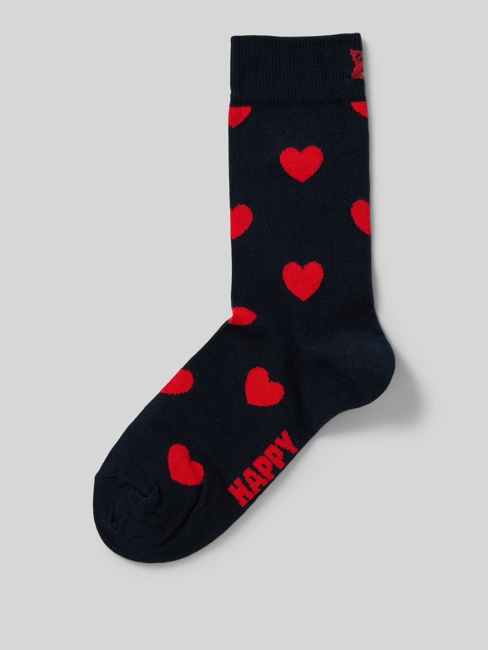 

Носки с добавлением стрейча, модель «Сердце» Happy Socks, темно-синий