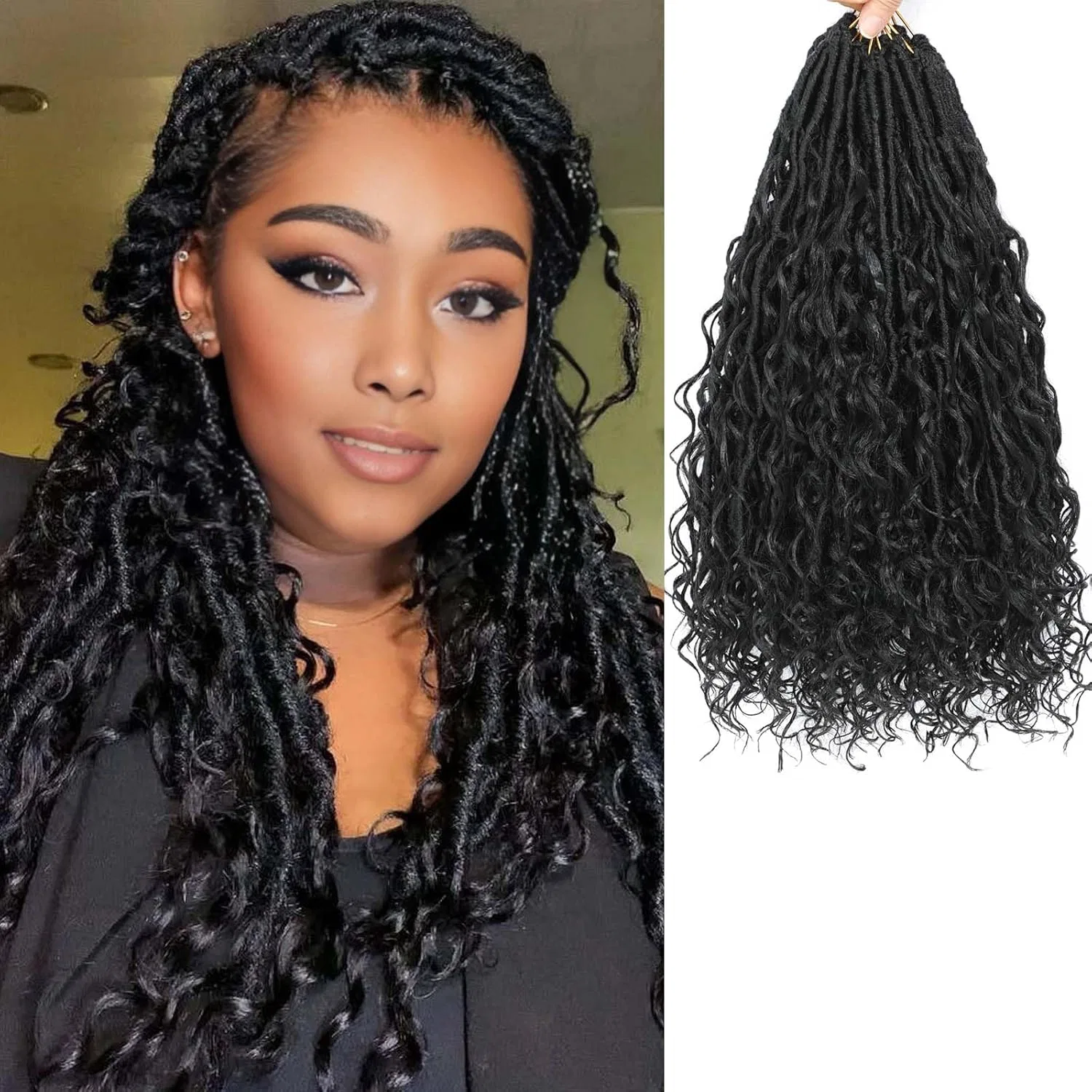Искусственные дреды «Goddess Locs» для плетения от Goddess Locs Renjoing, 1B