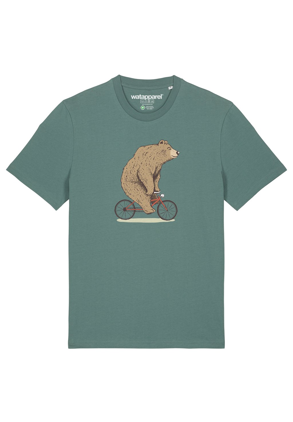 

Футболка с принтом FAHRRADBÄR watapparel, темно-зеленый