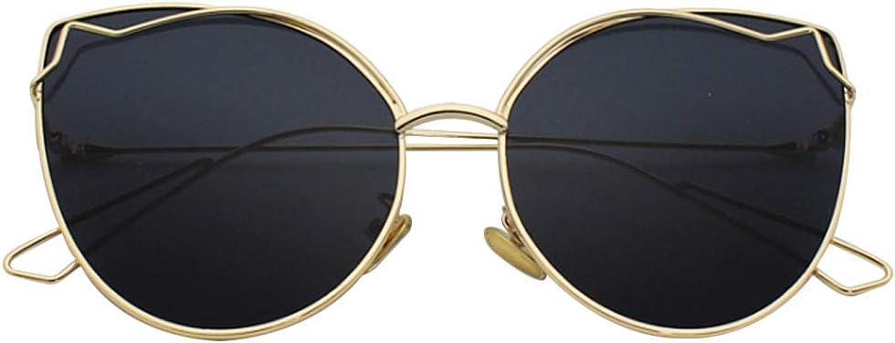 

Женские модные солнцезащитные очки CLARA в тонкой металлической оправе, линзы конфетных цветов, современный дизайн, идеально подходят для вождения и путешествий, Gold Frame+gray Lens