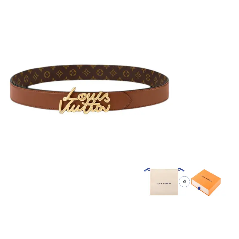 

LOUIS VUITTON Женский ремень из коровьей кожи коричневый ширина 3cm