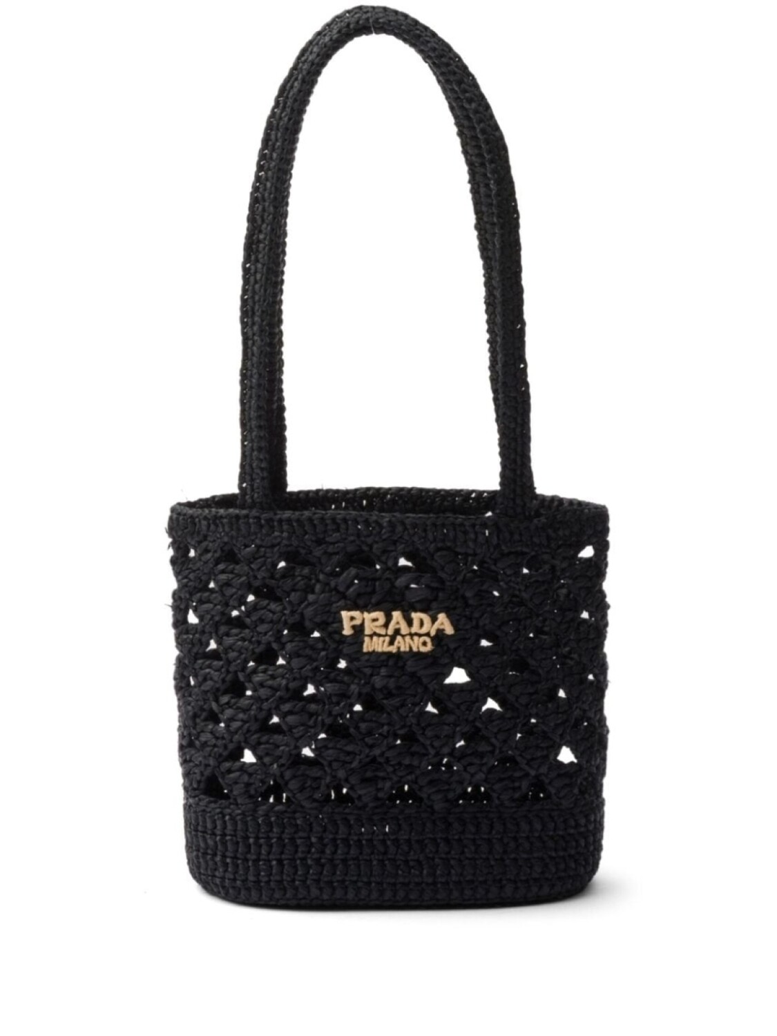 

Сумка на плечо Prada с вышитым логотипом, черный