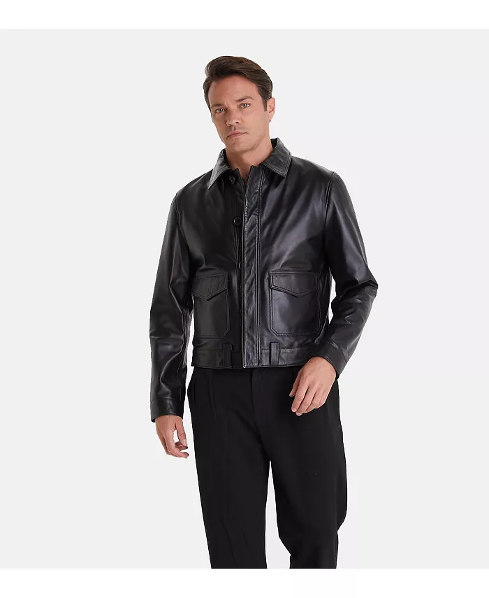 

Мужская модная куртка, Nappa Black Furniq UK, черный