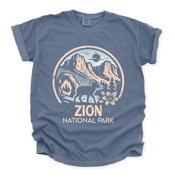 

Zion national park двухцветная футболка с круглым принтом - women's garment dyed Simply Sage Market, Blue Jean, Зеленый, Zion national park двухцветная футболка с круглым принтом - women's garment dyed Simply Sage Market, Blue Jean