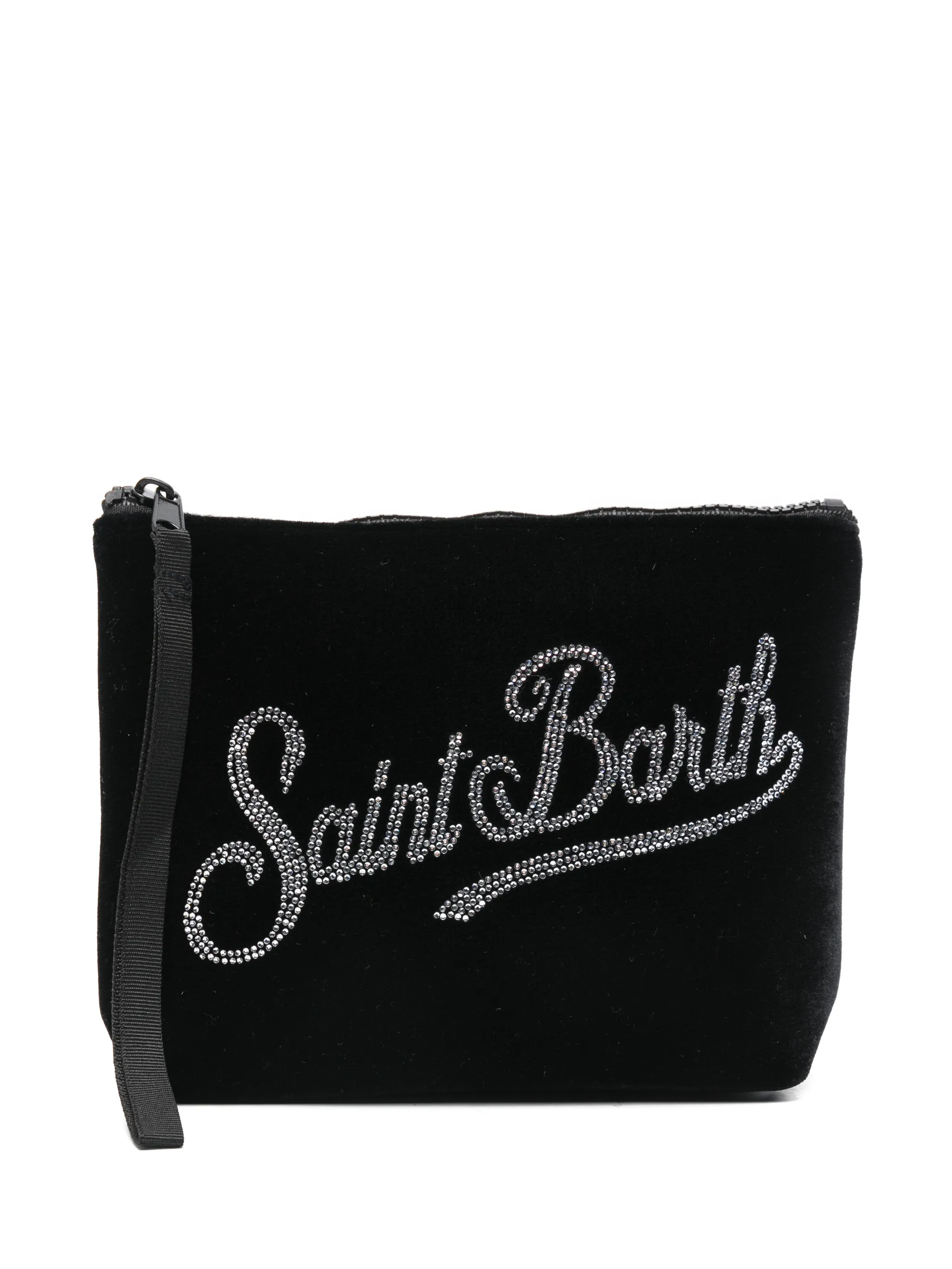 

Клатч, украшенный бархатом Алины Mc2 Saint Barth, черный