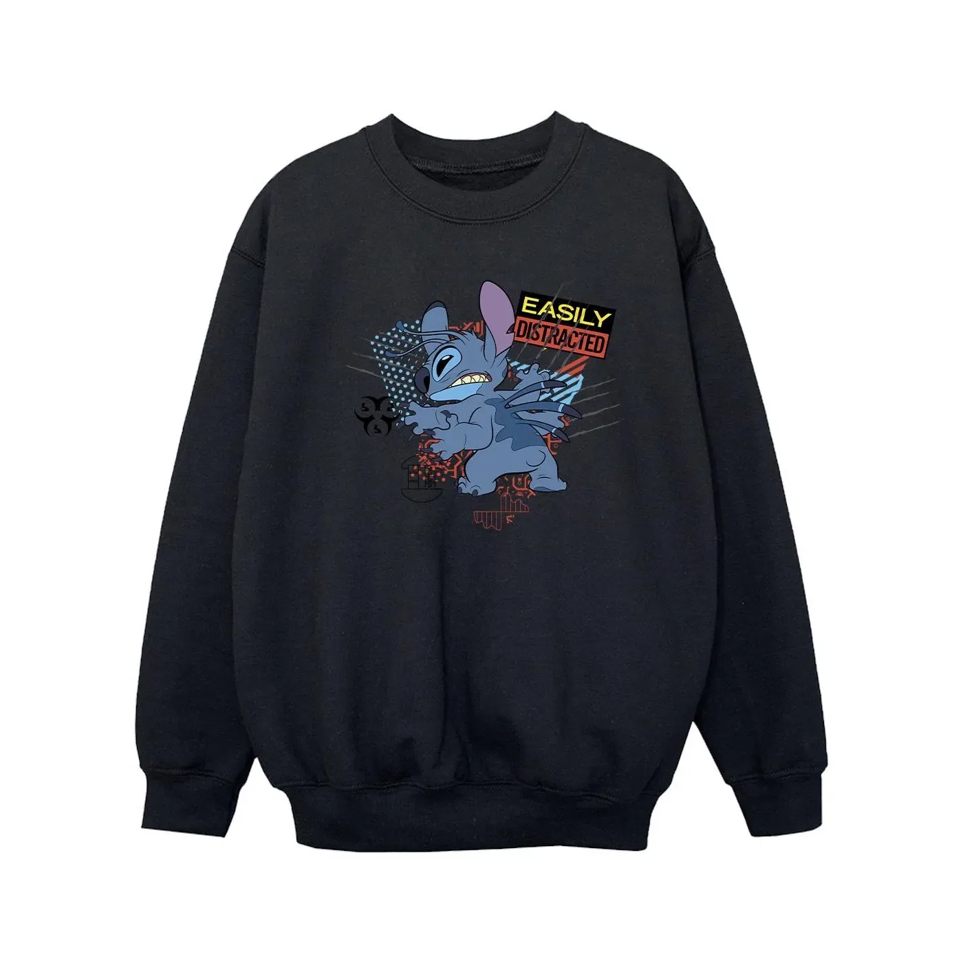 Свитшот с принтом Lilo & Stitch Disney, черный — фото 2