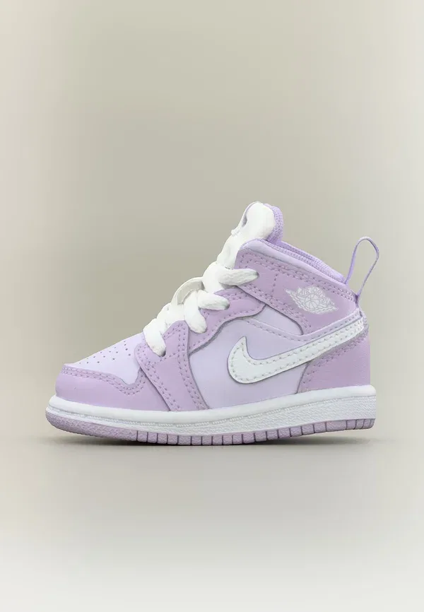 Кроссовки детские Jordan 1 Mid, фиолетовый туман/белый/едва виноградный