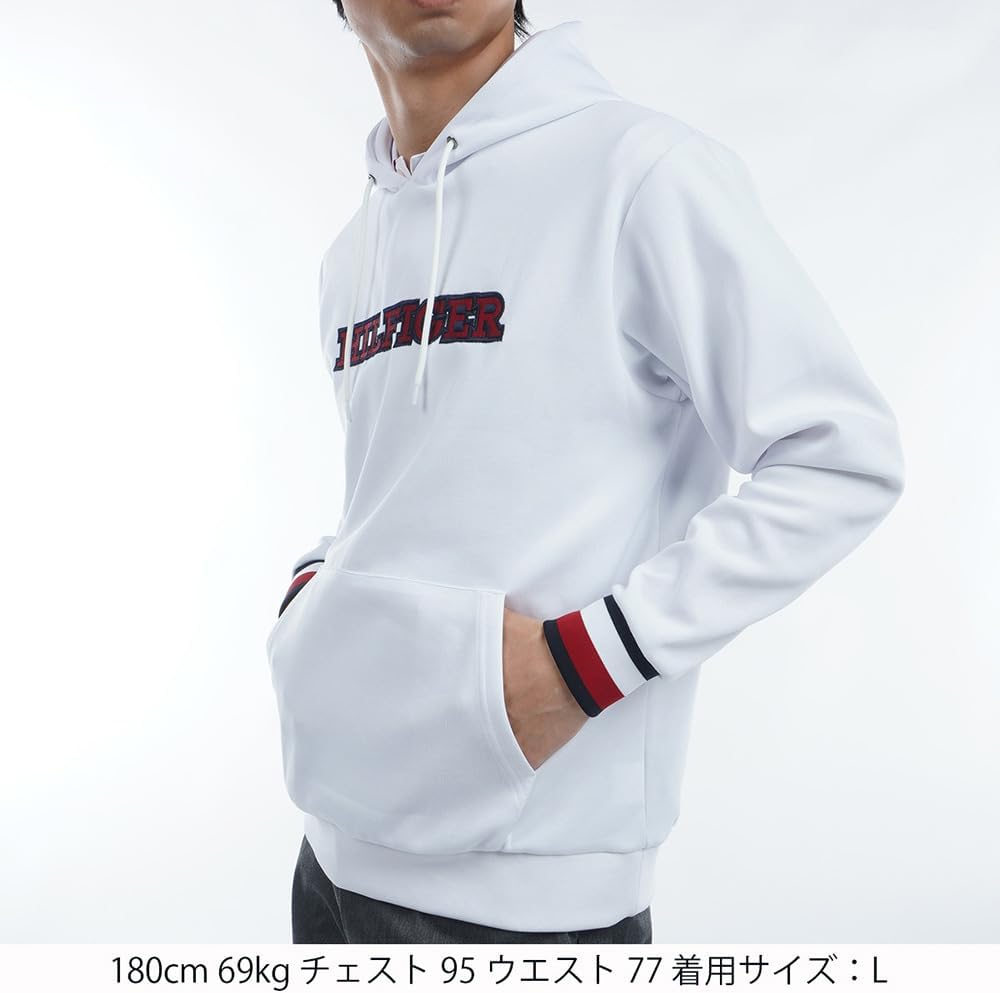 Мужская толстовка с капюшоном Tommy Hilfiger Golf THMA457, с логотипом спереди, белый — фото 3