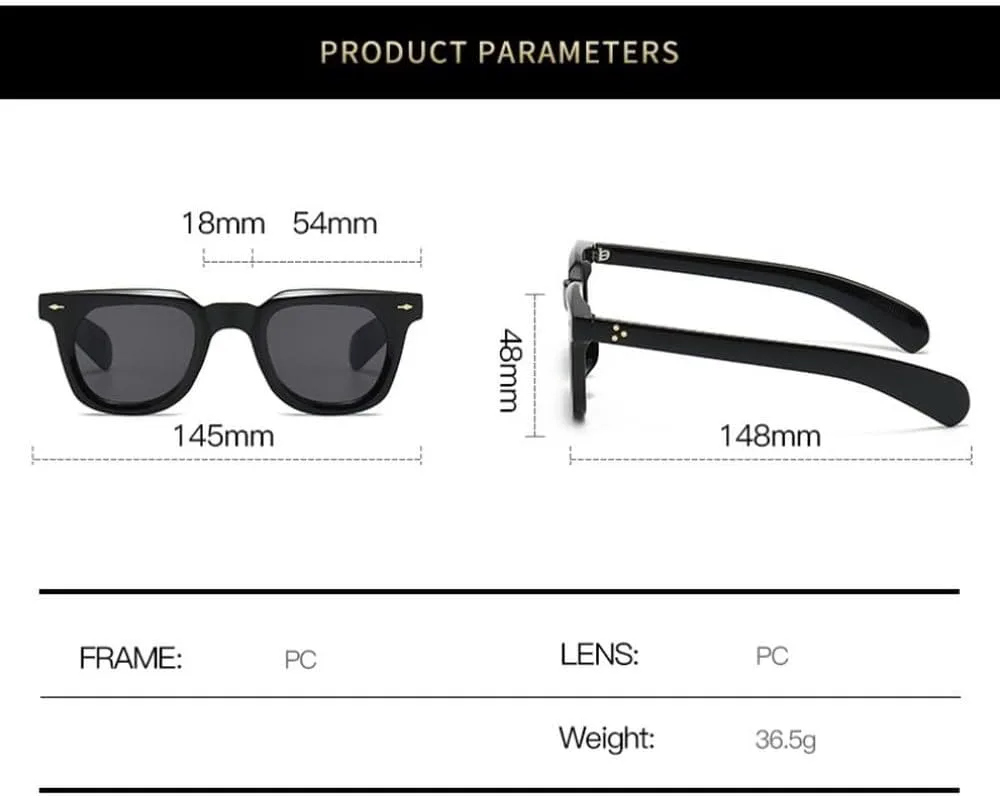 

Популярные женские квадратные солнцезащитные очки, мужские винтажные очки с заклепками, панк-стиль, модные мужские солнцезащитные очки GHVWYX, Black Blue