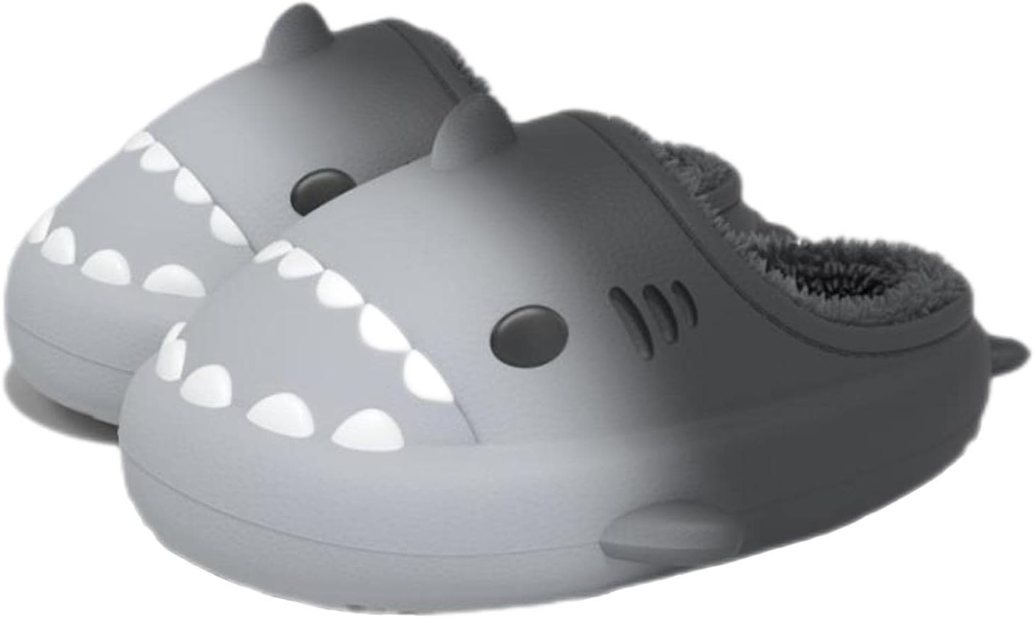 

Зимние шлепанцы Zureto с рисунком акулы, мужские и женские зимние тапочки с акулой, милые, удобные и модные домашние и уличные тапочки, черный