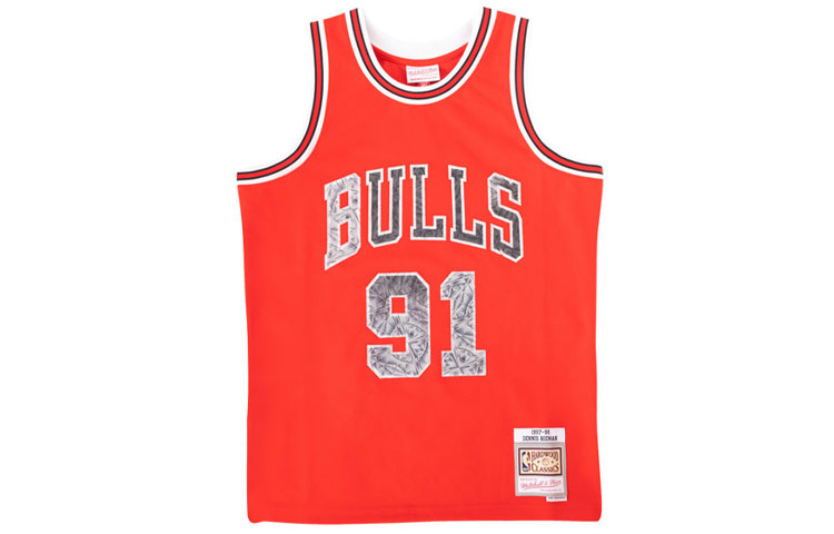 

Mitchell Ness Баскетбольная майка Mitchell & Ness мужская красная