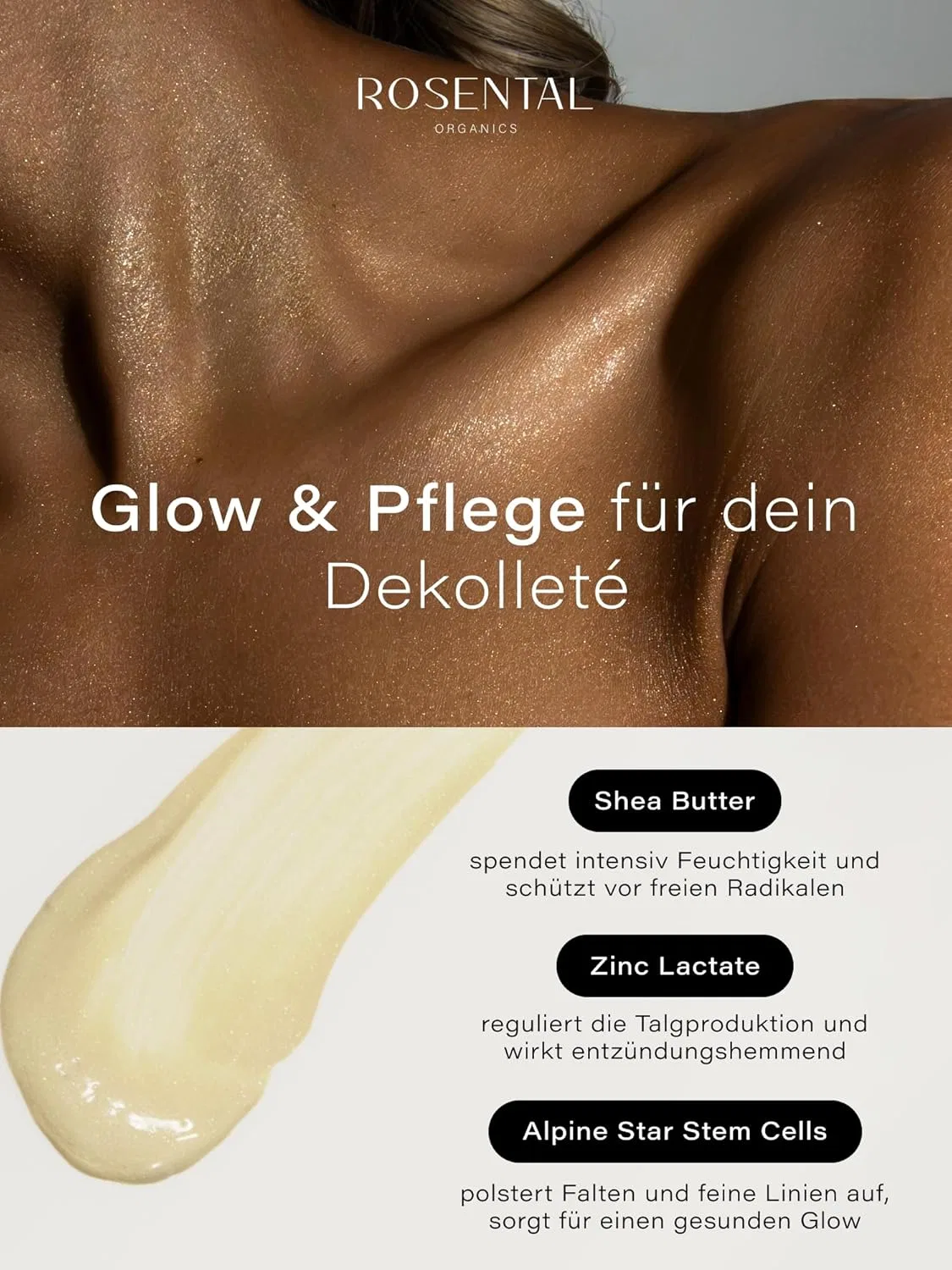 Сыворотка-хайлайтер Rosental Organics Décolleté Glow Serum с шиммером Rosental — фото 4