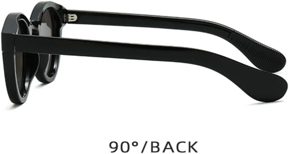 

Ретро-модные круглые солнцезащитные очки для женщин и мужчин, классический винтажный стиль, защита от УФ-излучения UV400, для активного отдыха VFDHN, Gray Black