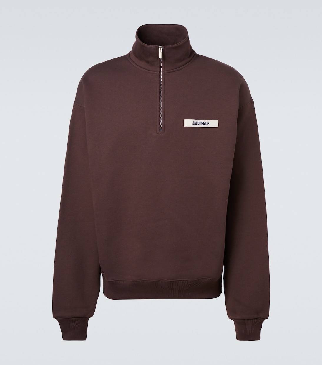 

Толстовка из хлопкового флиса с рубчиком Jacquemus, Dark Brown 1