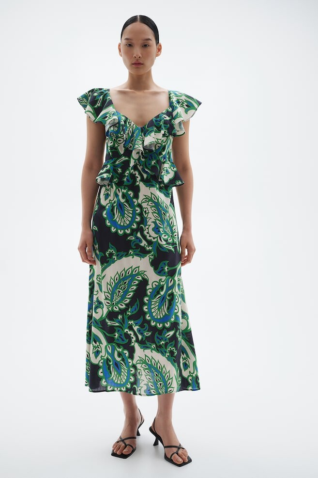 

Платье с воланами H&M, синий