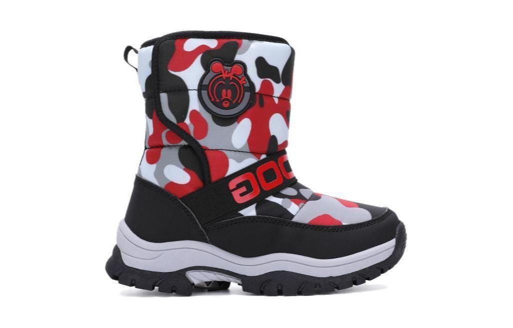 Износостойкие термосапоги для детей BOBDOG, черный/красный — фото 2