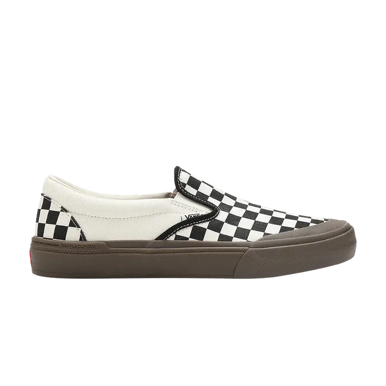 

Шлепанцы Vans BMX Slip-On Checkerboard - Black Gum, белый