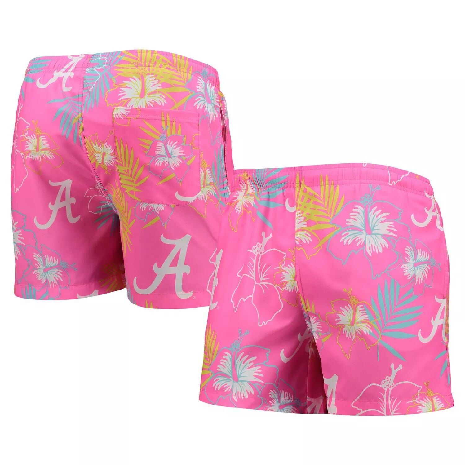 

Мужские плавки FOCO Pink Alabama Crimson Tide с неоновым цветочным принтом