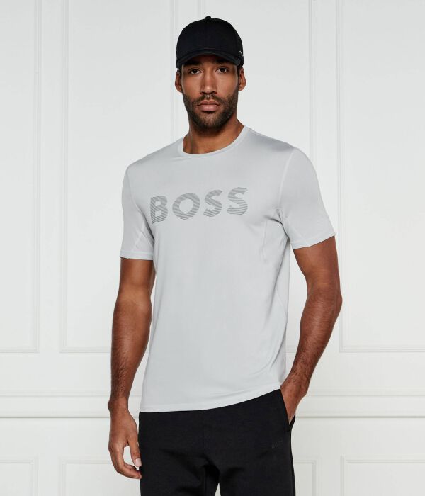 

Футболка Tee Boss Green Active Slim Fit, серый
