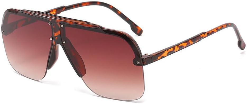 

Большие солнцезащитные очки в стиле панк, цельные солнцезащитные очки для женщин и мужчин, модные солнцезащитные очки для женщин, роскошные панк-очки TKKTLLT, Leopard-brown