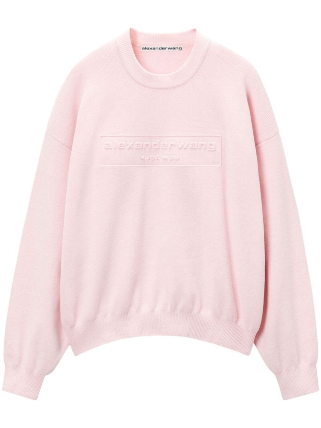 

Alexander Wang джемпер с круглым вырезом и тисненым логотипом, розовый